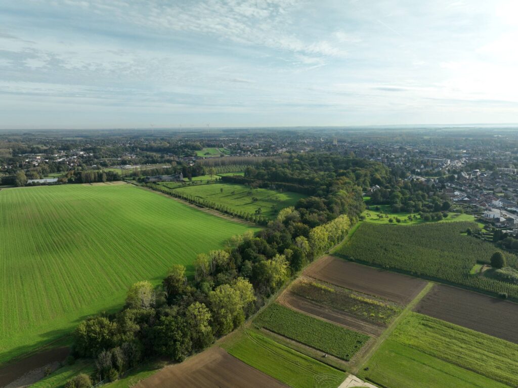Luchtfoto van de Beukenberg in Tongeren